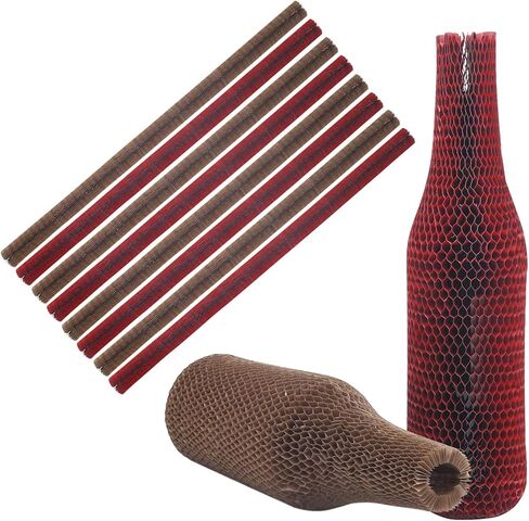 8 Pcs Wine & Bottle Travel Bags – Honeycomb Paper Reusable Bottle Protector Sleeves, Impact-Resistant Safety Carriers for Airplane Travel, Transport & Car in Kuwait