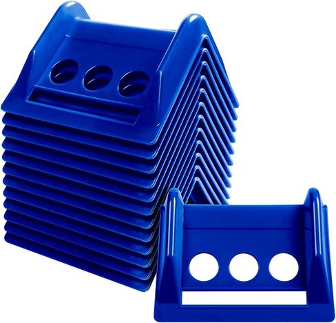 واقيات حواف مسطحة مقاس 4 بوصات مكونة من 24 قطعة من واقيات الزوايا البلاستيكية مع حقيبة حمل، واقيات زوايا الحزام لشحن شاحنات تحميل البضائع المسطحة، أزرق in Kuwait