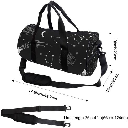 Glowing Sky Foldable Travel Duffle Bag For Men Women Oxford Tote Bags Adjustable Shoulder Strap, Convertible Carry Backpack Girly Gym Bag For Beach Athletic Gym Accessories Men in Kuwait