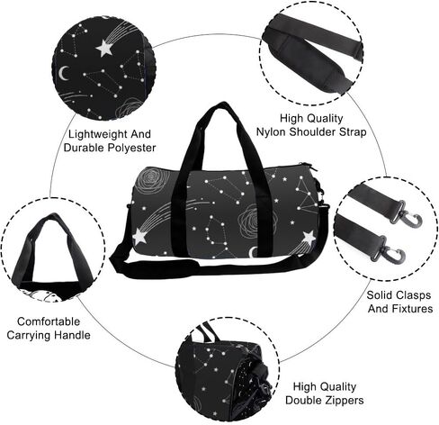 Glowing Sky Foldable Travel Duffle Bag For Men Women Oxford Tote Bags Adjustable Shoulder Strap, Convertible Carry Backpack Girly Gym Bag For Beach Athletic Gym Accessories Men in Kuwait
