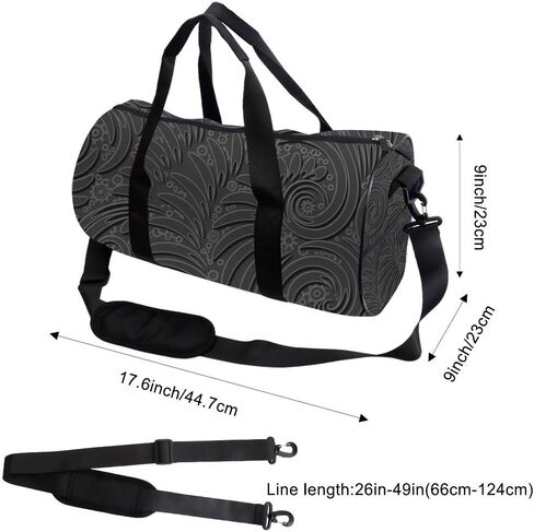 Gear Swirl Easy Clean Gym Bag For Men Oxford Tote Bags Adjustable Shoulder Strap, Convertible Carry Backpack Goth Gym Bag For Workout Weekender Accessories Women in Kuwait