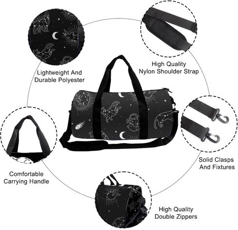 Moon And Comet Stain-Resistant Gym Bag For Men Oxford Tote Bags Adjustable Shoulder Strap, Convertible Carry Backpack Goth Gym Bag For Travel Soccer Gear Women in Kuwait