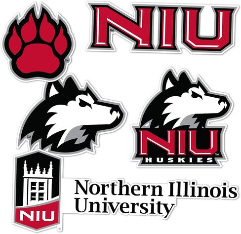 ملصق جامعة صبار الصحراء شمال إلينوي ملصق NIU Huskies شارات الفينيل زجاجة مياه للكمبيوتر المحمول سجل قصاصات السيارة T2 (النوع 2-3) in Kuwait