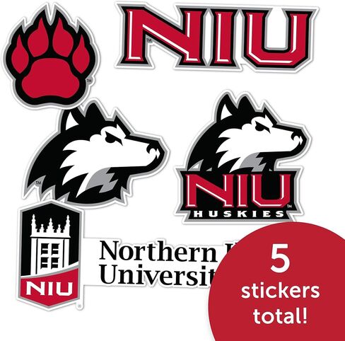 ملصق جامعة صبار الصحراء شمال إلينوي ملصق NIU Huskies شارات الفينيل زجاجة مياه للكمبيوتر المحمول سجل قصاصات السيارة T2 (النوع 2-3) in Kuwait