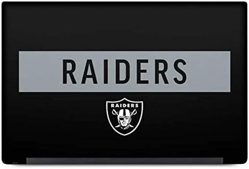 Skinit Decal Laptop Skin Compatible with Latitude 5420 - Officially Licensed NFL Las Vegas Raiders Black Performance Series Design in Saudi Arabia