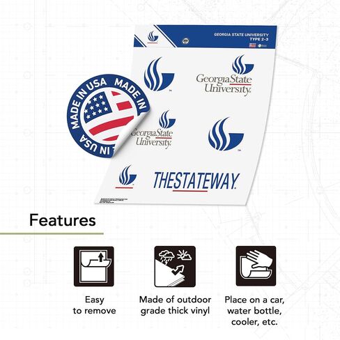 الصحراء الصبار جامعة ولاية جورجيا ملصق الفهود GSU شارات الفينيل زجاجة مياه الكمبيوتر المحمول سيارة القصاصات T2 (النوع 2-3) in Kuwait