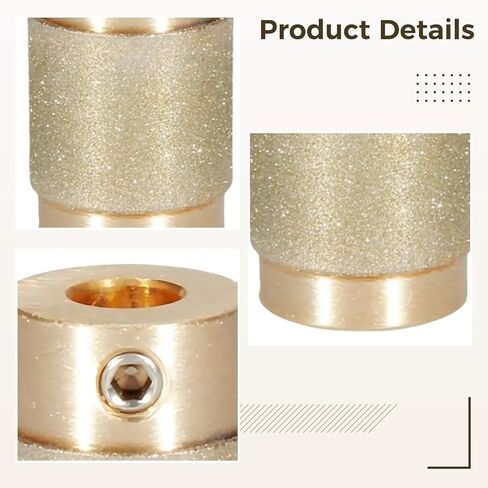 Generic Grinder Bit for Glass Grinding Machine, 140-170 Grit, 1 X 1.3 in, Brass Core Design with Wrench in Saudi Arabia