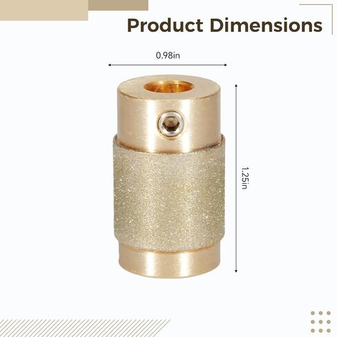 Generic Grinder Bit for Glass Grinding Machine, 140-170 Grit, 1 X 1.3 in, Brass Core Design with Wrench in Saudi Arabia