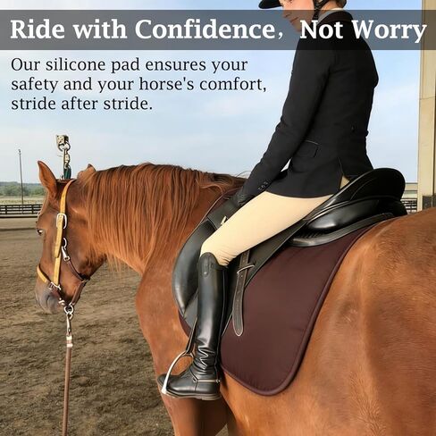 THREE ARCHERS Silicone Gel Saddle Pad for Horses - Non Slip & Shock Absorbing Horse Saddle Pad, Comfortable All Purpose Western/English Riding Saddle Pad, Washable & Durable Design in Kuwait