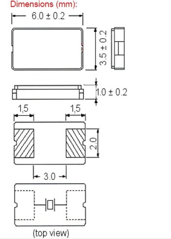 (10 قطعة) 30 متر 30 ميجا هرتز 30.000 ميجا هرتز SMD 6035 مذبذب الكريستال السلبي 6.0*3.5 مللي متر 2PIN الكوارتز الرنان 30.000 متر in Kuwait
