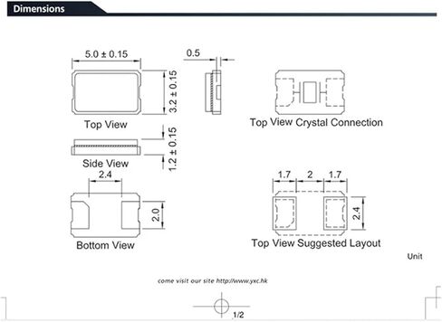 (10 قطعة) 26M 26MHZ 26.000MHZ 5032 5.0*3.2 مللي متر SMD مذبذب كريستال سلبي 2pin مرنان 26.000M in Kuwait