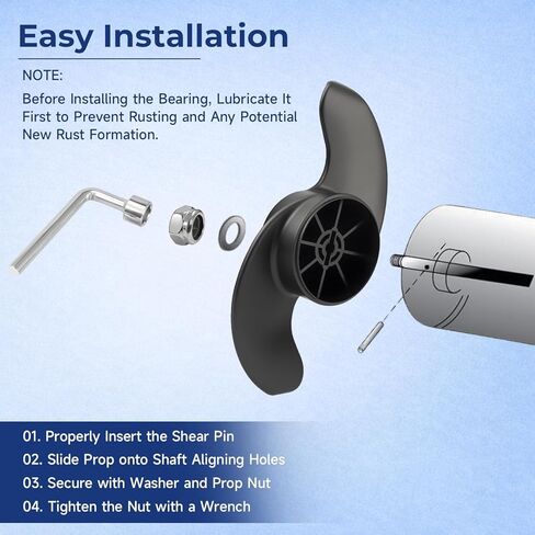 Trolling Motor Propeller Blade Weedless Wedge 2 Prop Compatible with Minn Kota MKP-33 Ulterra Terrova 80lb/101lb Replace#: 1865018 in Kuwait