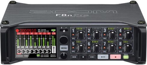 جهاز تسجيل ميداني متعدد المسارات Zoom F8n Pro مع حزمة ملحقات ميكروفون Zoom ZDM-1 in Saudi Arabia