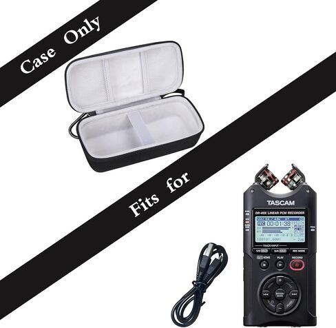 Case for TASCAM DR-40X 4-Track Portable Handheld Field Recorder, Carrying Storage Travel Bag for Tascam DR-40X Handheld Recorder(Case Only) (Black) in Saudi Arabia