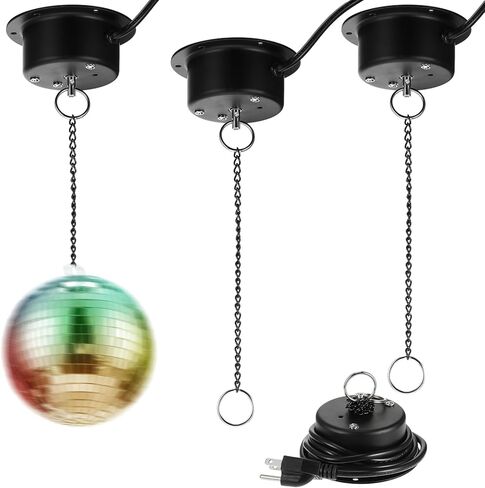 Therwen 3 Pcs Disco Ball Motor Heavy Duty 3RPM Slow Rotating Mirror Ball Motor Rotator for 12-16" Under in Saudi Arabia