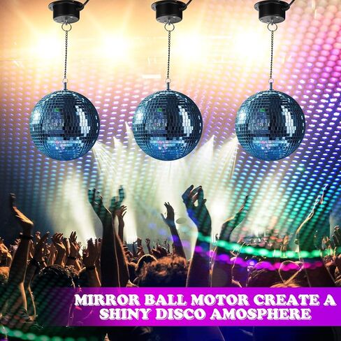 Therwen 3 Pcs Disco Ball Motor Heavy Duty 3RPM Slow Rotating Mirror Ball Motor Rotator for 12-16" Under in Saudi Arabia
