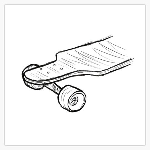 Magnet Longboard Skateboard Drawing Magnetic Vinyl Sticker Weatherproof 5" in Saudi Arabia