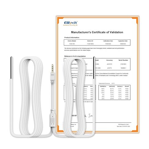 Elitech 2.4GHz/5GHz WiFi Real-Time Temperature Humidity Monitor, Dual Channel Remote Data Logger, Cloud Data Storage, SMS/Email/APP/Web Alarm, Warehouse, Pharmacy, RCW-360Pro-W-DC in Saudi Arabia