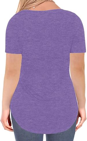 ROSRISS Plus-Size Tops for Women Summer Casual Tunics Short Sleeve Shirts XL-4XL in Saudi Arabia