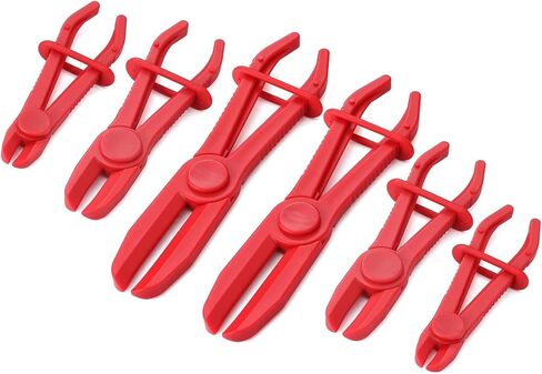6 Pack Automotive Oil Pipe Cut-off Pliers, 255 mm/185 mm/155 mm Three Sizes with 0-65 mm Opening Range Hose Pinch Off Pliers Set for for Fuel, Coolant & Brake Lines in Kuwait