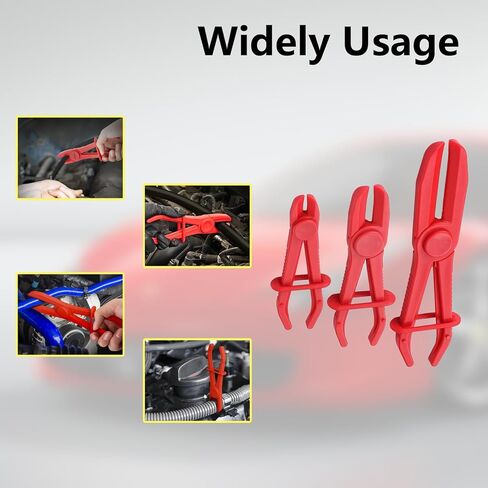 6 Pack Automotive Oil Pipe Cut-off Pliers, 255 mm/185 mm/155 mm Three Sizes with 0-65 mm Opening Range Hose Pinch Off Pliers Set for for Fuel, Coolant & Brake Lines in Kuwait