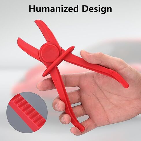 6 Pack Automotive Oil Pipe Cut-off Pliers, 255 mm/185 mm/155 mm Three Sizes with 0-65 mm Opening Range Hose Pinch Off Pliers Set for for Fuel, Coolant & Brake Lines in Kuwait