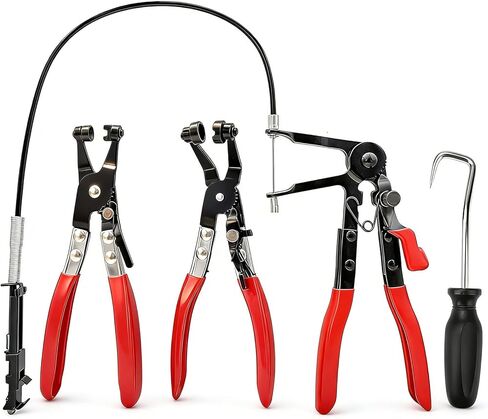 4-Pack Long Hose Clamp Pliers Tool Set -Tool for Removing Hose Clamp of Automobile Coolant, Heater, Water Hose Cord Radiator in Kuwait
