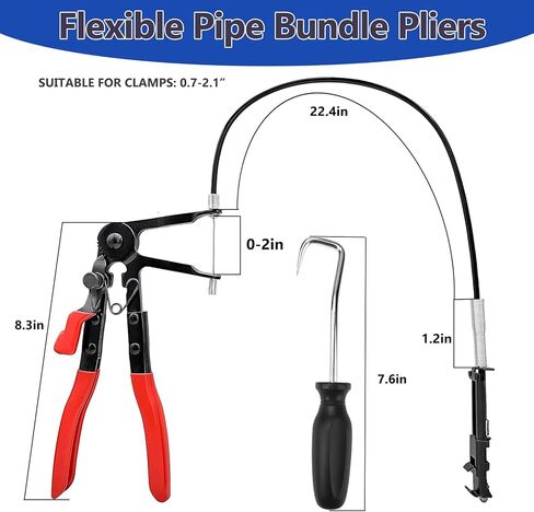 4-Pack Long Hose Clamp Pliers Tool Set -Tool for Removing Hose Clamp of Automobile Coolant, Heater, Water Hose Cord Radiator in Kuwait