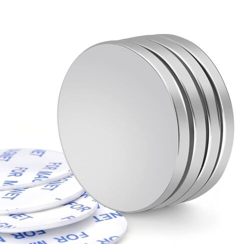 6 عبوات من مغناطيسات أقراص النيوديميوم القوية للغاية مع لاصق مزدوج الجوانب، وثلاجة مغناطيسية أرضية نادرة قوية ودائمة، DIY، والبناء، والعلم، والحرف اليدوية، ومغناطيس المكتب، 1.26 بوصة عمق × 1/8 بوصة ارتفاع in Kuwait