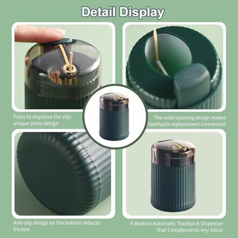 موزع أعواد الأسنان الأوتوماتيكي المنبثق، موزعات أعواد الأسنان المنبثقة، موزع أعواد الأسنان الأوتوماتيكي، علبة تخزين أعواد الأسنان مع 200 قطعة أعواد أسنان (4 ألوان) in Kuwait