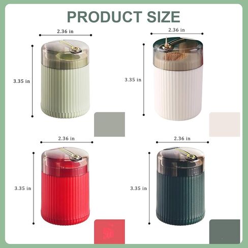 موزع أعواد الأسنان الأوتوماتيكي المنبثق، موزعات أعواد الأسنان المنبثقة، موزع أعواد الأسنان الأوتوماتيكي، علبة تخزين أعواد الأسنان مع 200 قطعة أعواد أسنان (4 ألوان) in Kuwait