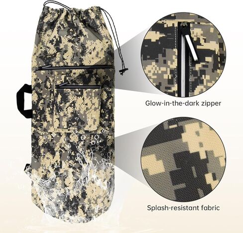 Skateboard Backpack Bag, Water-Resistant with Outer Pocket & Adjustable Strap, 34-Inch Universal Carry Case for Cruiser and Longboard in Camouflage in Saudi Arabia