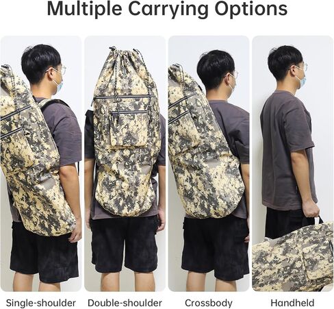 Skateboard Backpack Bag, Water-Resistant with Outer Pocket & Adjustable Strap, 34-Inch Universal Carry Case for Cruiser and Longboard in Camouflage in Saudi Arabia