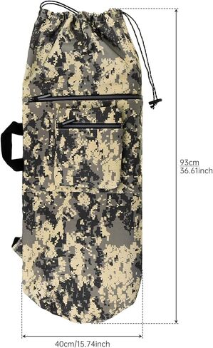 Skateboard Backpack Bag, Water-Resistant with Outer Pocket & Adjustable Strap, 34-Inch Universal Carry Case for Cruiser and Longboard in Camouflage in Saudi Arabia
