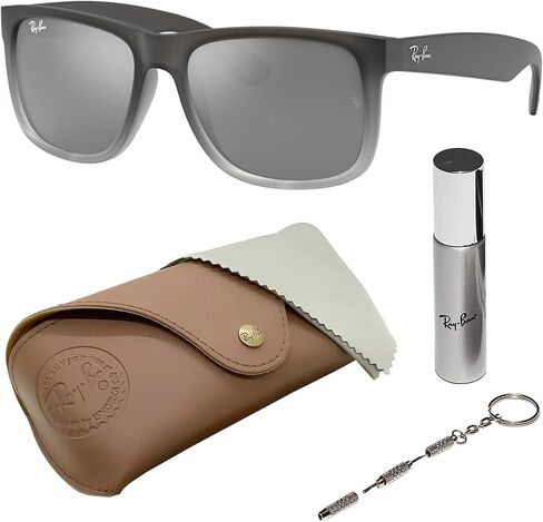Ray-Ban RB4165 JUSTIN CLASSIC Square Shape Sunglasses with Official Eyewear Kit Bundle in Saudi Arabia