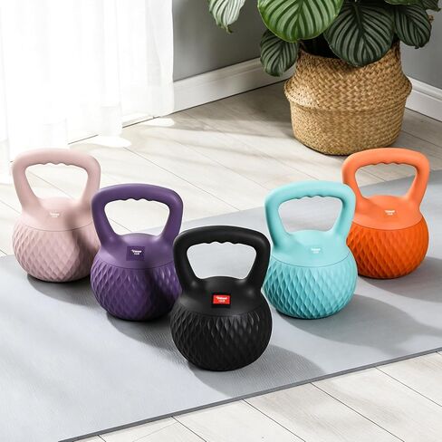 YIGUO Soft Kettlebell، قاعدة مبطنة مقاومة للصدمات وقبضة مضادة للانزلاق، جرس غلاية تدريب القوة للنساء والرجال، التمرين المنزلي in Kuwait