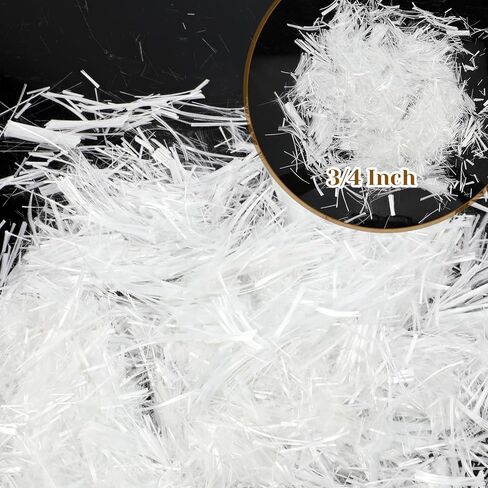 SHENLIU 6.6LB ألياف زجاجية للخرسانة، 3/4 بوصة ألياف زجاجية خرسانية، أرضية معززة بحشو الألياف الزجاجية مضادة للتسرب ومنع التشققات معززة بملاط الأسمنت لجدران البناء in Saudi Arabia