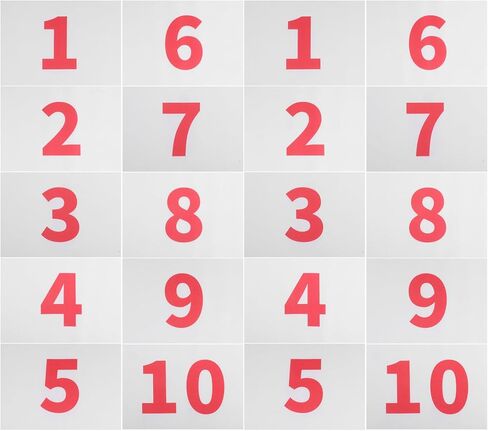 10 قطع من مريلة سباق الماراثون من BESPORTBLE، خلفية بيضاء، أرقام حمراء، خفيفة الوزن، قابلة لإعادة الاستخدام، للجري لأحداث المسار وسباقات الدراجات in Saudi Arabia