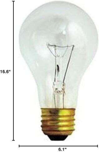 Osram Sylvania 12498 Sylvania Super Saver Incandescent Sign Lamp A21, 69W, 130V, Medium Brass, Clear, Traffic Signal, Plastic, 6.1" x 6.1" x 16.6" (Pack of 24) in Saudi Arabia