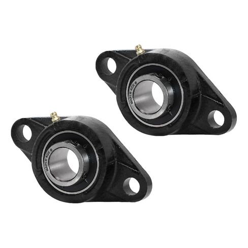 MAPLE ACE UCFL201-8 Flange Bearing 1/2" Bore, Oval 2-Bolt Self-Aligning, Solid Base, Heavy Duty (Qty 6) in Saudi Arabia