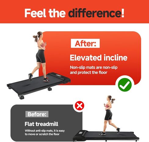 4-Pack Treadmill Incline Riser Blocks, Stackable Treadmill Riser Incline Blocks, Adjustable Height Block for Leveling and Uphill Workout, Non-Slip Durable Support Blocks, for Home and Gym in Kuwait