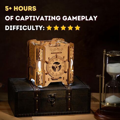 Tesla Box - Electronic Brain Teaser Puzzle Box - Wooden Treasure Chest for Adults - Money Puzzlebox for Cash Gift - Escape Room Game in a Box in Kuwait