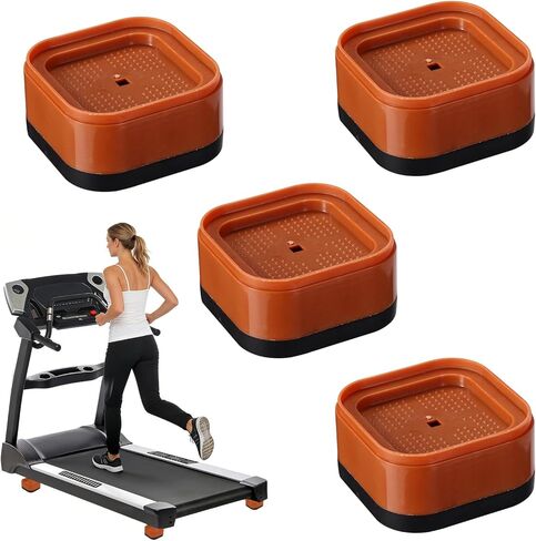 4pcs Treadmill Incline Riser Blocks, Walking Stackable Height Adjustable Incline Blocks Pad Attachment Non-Slip Upgrade Ramp for Home Gym Leveling & Uphill Workout Treadmill Accessories in Kuwait