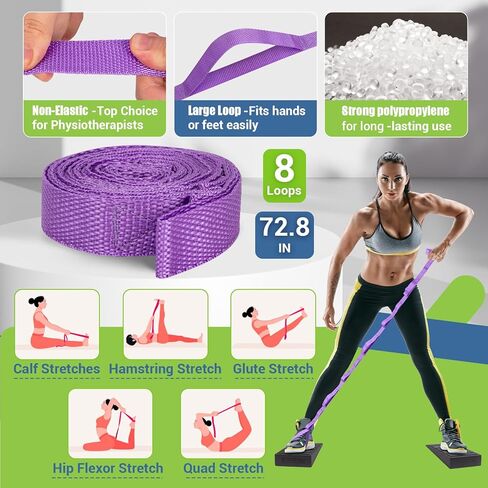 كتلة إسفين القرفصاء، 5 زوايا قابلة للتعديل مائلة لتمديد الساق مع حزام مطاطي وملصق، كعب 520 رطل، قدرة إسفين القرفصاء المرتفعة لليوجا والعلاج الطبيعي للكاحل والتنقل in Kuwait