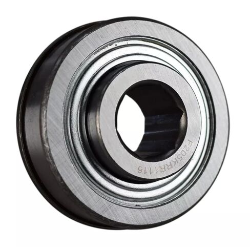 Shaft 11/16" HEX for SpinCo Hex Special AG Conveyor Bearing F205KRR1116-HX, Dimensions OD: 2-17/64" Cylindrical, Inner Ring Width: 0.94", Outer Ring Width: 23/32 in Kuwait
