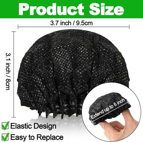 Foraineam 800 Pcs Microphone Cover Disposable Non-Woven Mic Covers Individually Wrapped Microphone Windscreen Protective Cap with Elastic Band for KTV, Karaoke, Recording Studio, News Interview in Kuwait