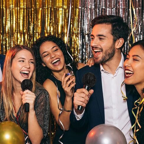 Foraineam 800 Pcs Microphone Cover Disposable Non-Woven Mic Covers Individually Wrapped Microphone Windscreen Protective Cap with Elastic Band for KTV, Karaoke, Recording Studio, News Interview in Kuwait