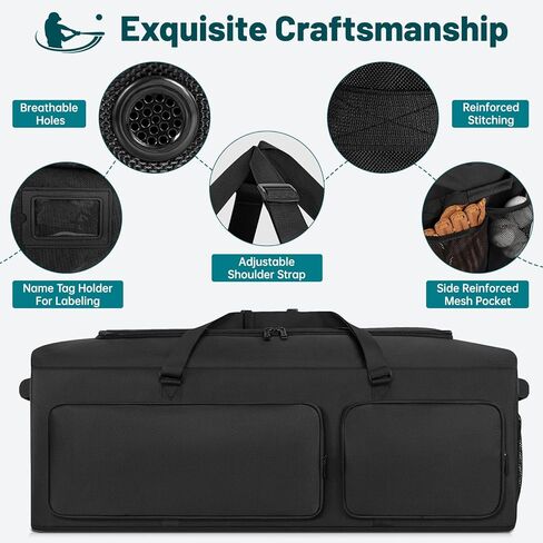 ANILD Baseball Duffle Equipment Bag, Extra Large Catchers Gear Duffle Bag, Gym Sports Equipment Duffle Bag, Perfect for Baseball & Fastpitch Softball in Kuwait