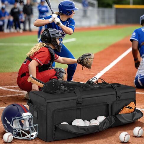 ANILD Baseball Duffle Equipment Bag, Extra Large Catchers Gear Duffle Bag, Gym Sports Equipment Duffle Bag, Perfect for Baseball & Fastpitch Softball in Kuwait