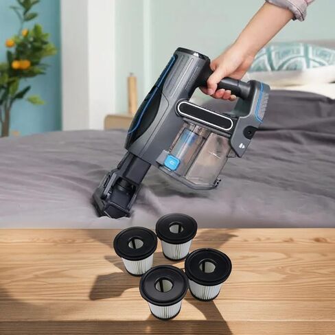 4 عبوات من المرشحات البديلة لـ Shark Detect Pro IW3611DE IW3611EU IW1611 BU1120EU مكنسة كهربائية لاسلكية قابلة للغسل، ملحقات مرشح نمط HEPA أسود وأبيض in Saudi Arabia